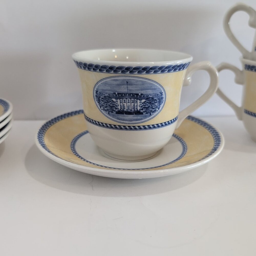 Set Of 5 Churchill American Heritage Millennium Collection Cups & Saucers VTG - Picture 2 of 7